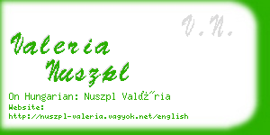 valeria nuszpl business card